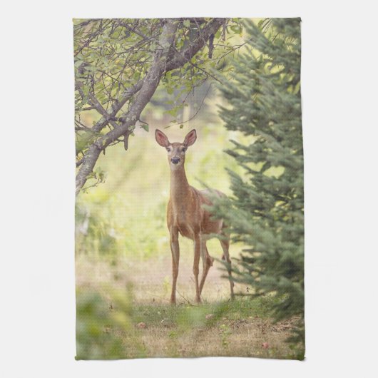 Linge De Cuisine Un cerf solitaire (Vertical)