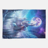 Linge De Cuisine Un château en hiver (Horizontal)