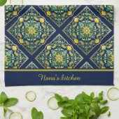 Linge De Cuisine 💛 💚 💙 Un Chef-D'Oeuvre Azulejo Unique (Plié)