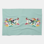 Linge De Cuisine Un chien heureux mangeant une glace (Horizontal)