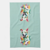 Linge De Cuisine Un chien heureux mangeant une glace (Vertical)