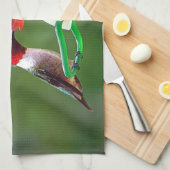 Linge De Cuisine Un colibri à gorge rubis (Quart Plié)