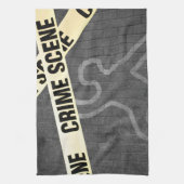 Linge De Cuisine Un contour d'une personne dans une rue. Meurtre ?  (Vertical)