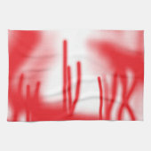 Linge De Cuisine Un design graphique avec sha rouge et orange audac (Horizontal)