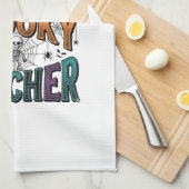 Linge De Cuisine Un design vectoriel Halloween d'un professeur effr (Quart Plié)