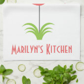 Linge De Cuisine Un Flamant rose rose rétro pour la cuisine (Plié)