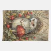 Linge De Cuisine Un joli hérisson en forêt (Horizontal)