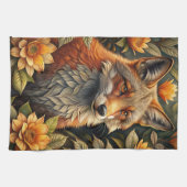 Linge De Cuisine Un joli renard rouge de forêt (Horizontal)