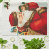 Linge De Cuisine Un joyeux Noël Santa Claus par Ellen Clapsaddle (Plié)