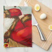 Linge De Cuisine Un joyeux Père Noël par Ellen Clapsaddle (Quart Plié)