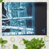 Linge De Cuisine Un Loup Sur Neige (Plié)