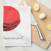Linge De Cuisine un macaron fraise par jour ! (Quart Plié)