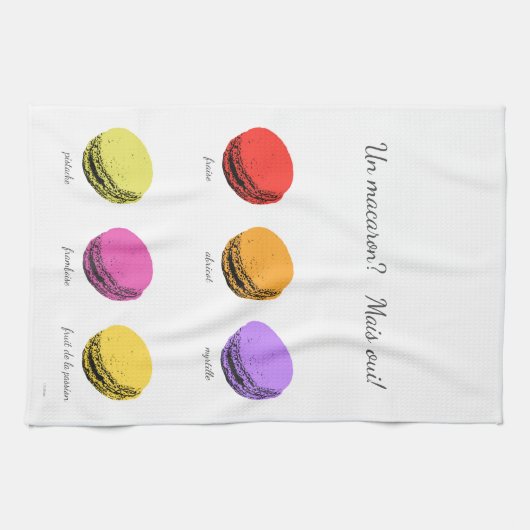 Linge De Cuisine Un macaron ? Mais oui ! (Horizontal)