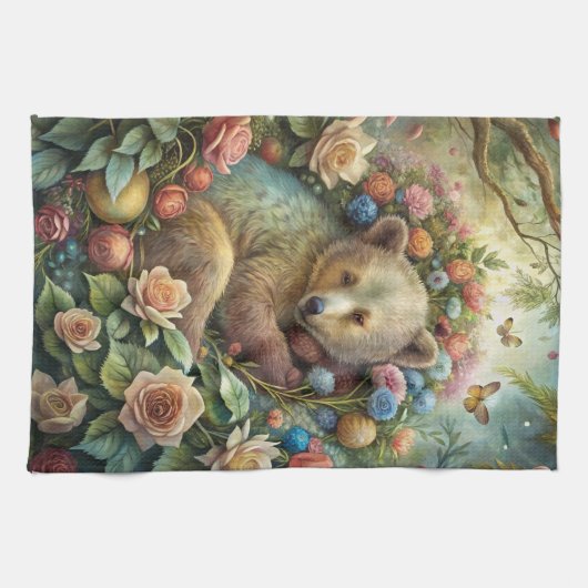 Linge De Cuisine Un mignon bébé ours (Horizontal)