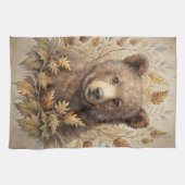 Linge De Cuisine Un ours mignon en forêt (Horizontal)