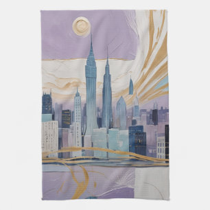 Linge De Cuisine Un paysage urbain lunaire