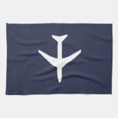 Linge De Cuisine Un pilote d'avion de l'avion blanc funky volant (Horizontal)