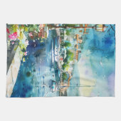 Linge De Cuisine Un port maritime (Horizontal)