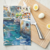 Linge De Cuisine Un port maritime (Quart Plié)