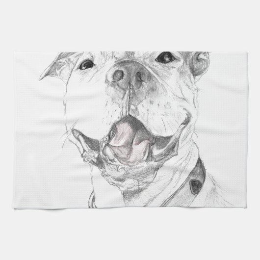 Linge De Cuisine Un sourire de pitbull (Horizontal)