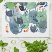 Linge De Cuisine Une cacophonie tranquille de chats (Plié)