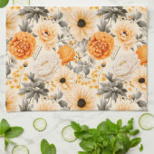 Linge De Cuisine Une conception de série florale d'automne 1 (Plié)