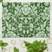 Linge De Cuisine Une damassé florale antique (Plié)