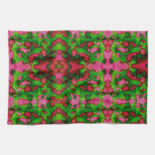 Linge De Cuisine Une étude en rose et vert