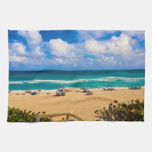 Linge De Cuisine Une journée à la plage (Horizontal)