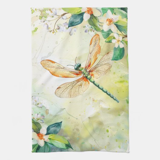 Linge De Cuisine Une libellule de printemps (Vertical)
