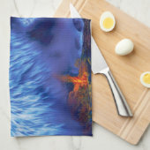 Linge De Cuisine Une meute de loups dans une nuit sombre (Quart Plié)