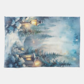 Linge De Cuisine Une scène hivernale neigeuse (Horizontal)