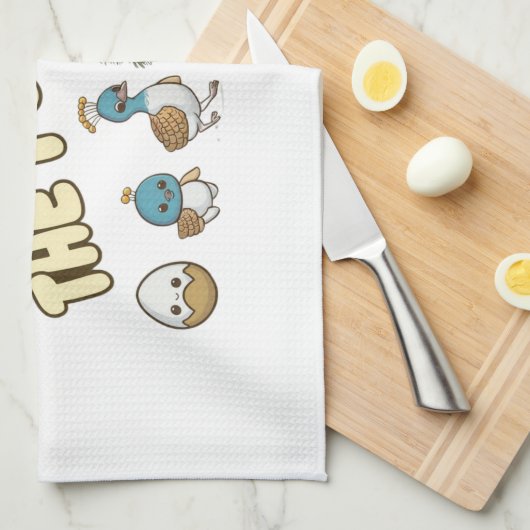 Linge De Cuisine Une séquence comique d'évolution de paon (Quart Plié)