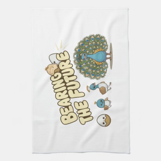 Linge De Cuisine Une séquence comique d'évolution de paon (Vertical)