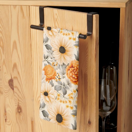 Linge De Cuisine Une série florale d'automne 1 (Pliage en tiers)