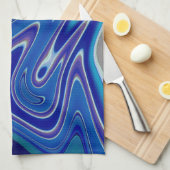 Linge De Cuisine Une touche de bleu (Quart Plié)