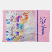 Linge De Cuisine Unicorne Aquarelle Femmes rose pâle (Horizontal)