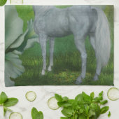 Linge De Cuisine Unicorne Et Fleurs Lys (Plié)