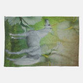 Linge De Cuisine Unicorne Et Fleurs Lys (Horizontal)