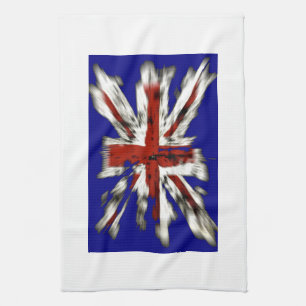Linge De Cuisine Union Jack britannique en détresse