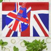 Linge De Cuisine Union Jack British Guitare Art 2 (Plié)