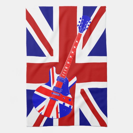 Linge De Cuisine Union Jack British Guitare Art 2 (Vertical)