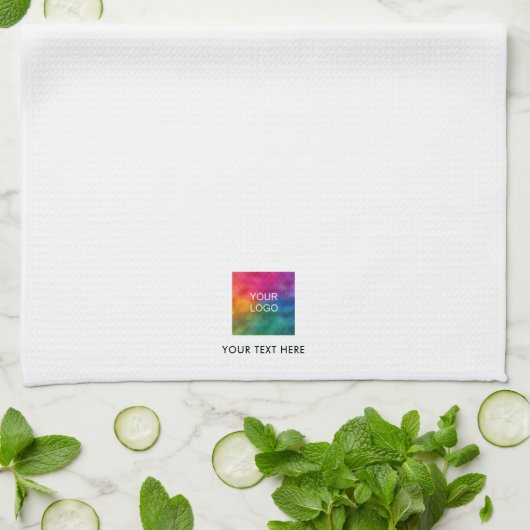 Linge De Cuisine Upload Your Company Logo Custom Text Template (Plié)