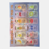 Linge De Cuisine USA Seasonal Fruits Chart Postcard (Vertical)