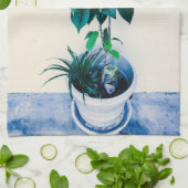 Linge De Cuisine Usine de Jatropha en vert naturel (Plié)