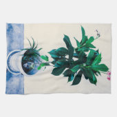 Linge De Cuisine Usine de Jatropha en vert naturel (Horizontal)