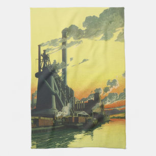 Linge De Cuisine Usine vintage sur un quai