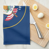 Linge De Cuisine Utah : l'État de la ruche Drapeau américain, Indus (Quart Plié)