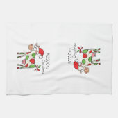 Linge De Cuisine Vacances de Noël amusantes pour la vache (Horizontal)