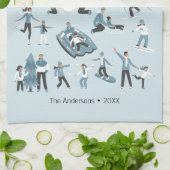 Linge De Cuisine Vacances de Noël en famille d'hiver (Plié)